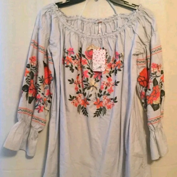Free People Fleur Du Jour Embroider Shift Dress - Picture 6 of 8